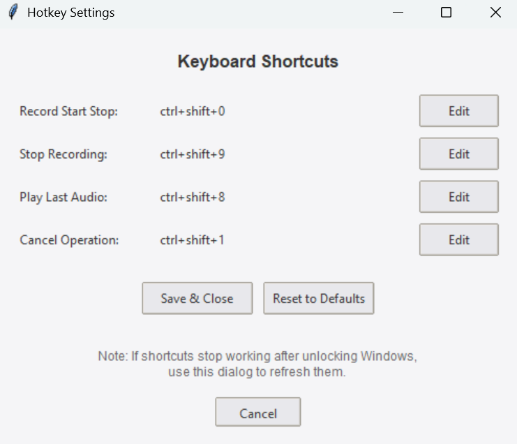Keyboard shortcut management
