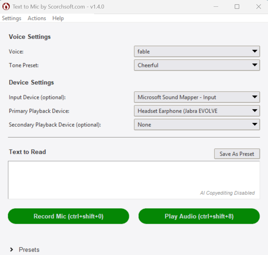 Main UI